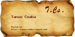 Tanos Csaba névjegykártya