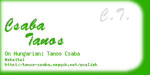 csaba tanos business card